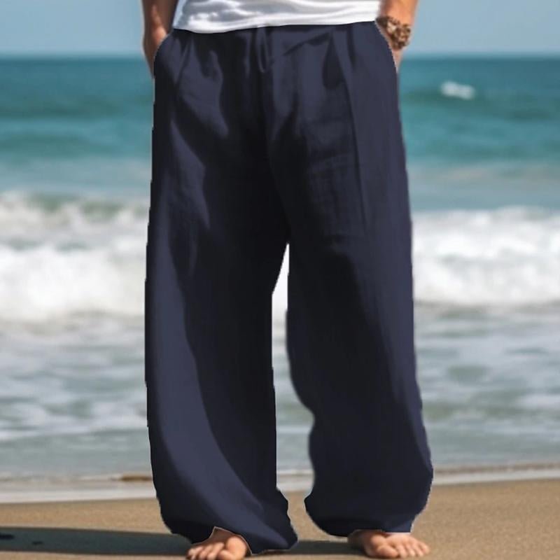 Men's Outdoor Casual Beach Solid Color Pants 67646344X