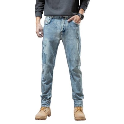 Men's Retro Distressed Straight Casual Jeans 69394743Z