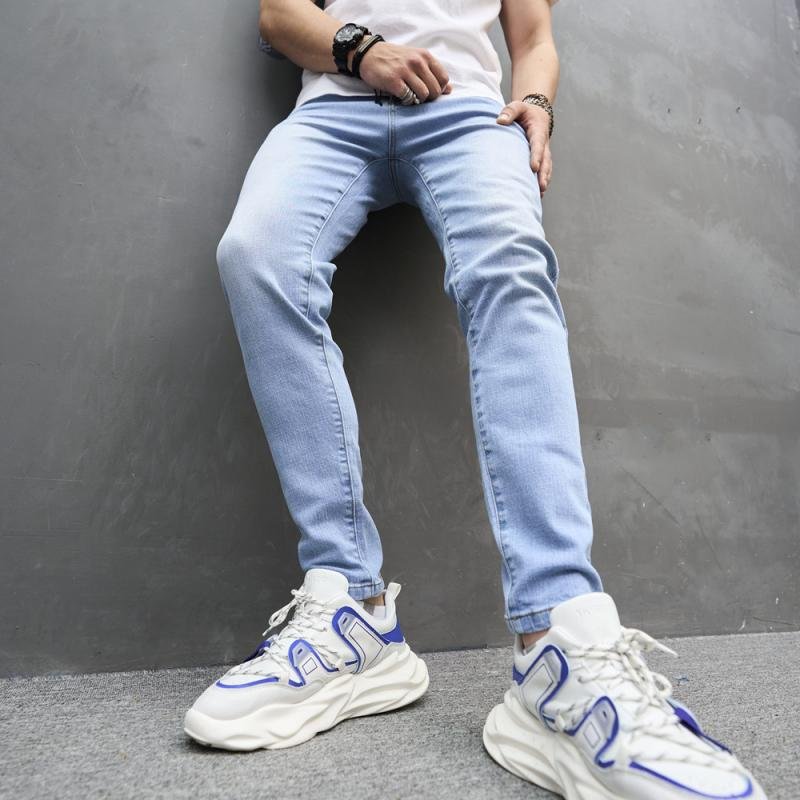 Men's Fashion Distressed Tight Cotton Jeans 98376939Z