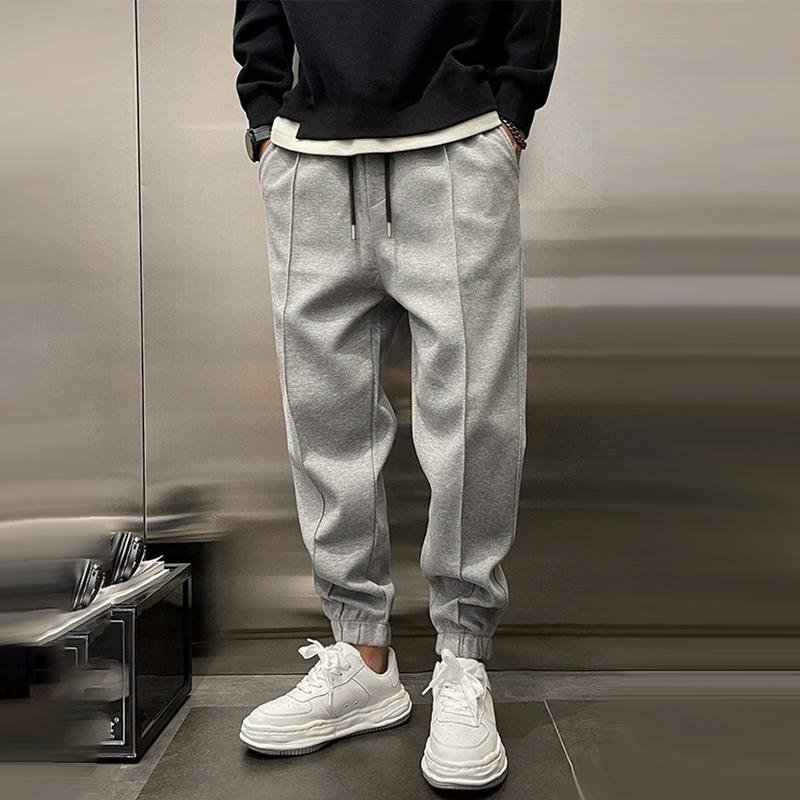 Men's Solid Loose Elastic Waist Casual Sports Pants 06497864Z