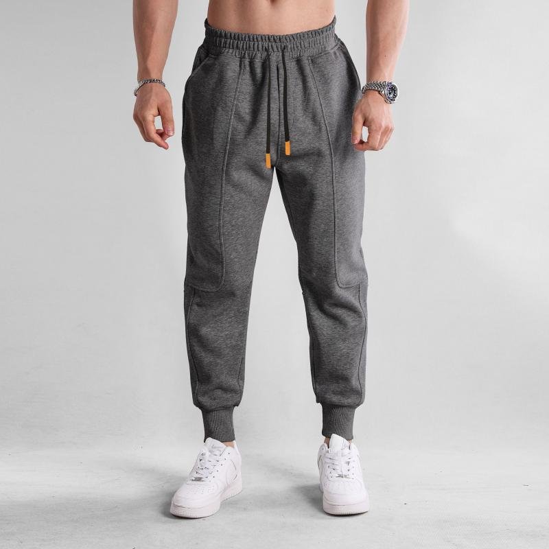 Men's Solid Color Loose Elastic Waist Sweatpants 86674046Z