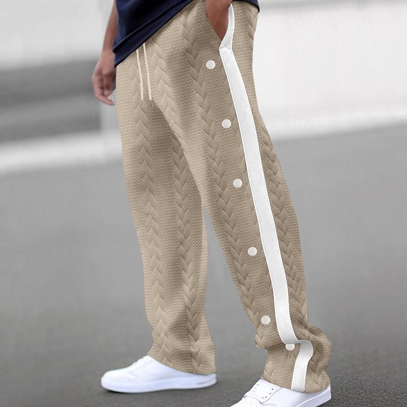 Men's Textured Jacquard Trousers Loose Sweatpants 09604480Y