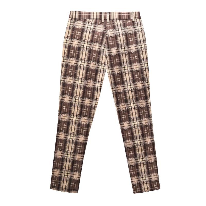 Men's Casual Plaid Printed Suit Pants 68437434Y