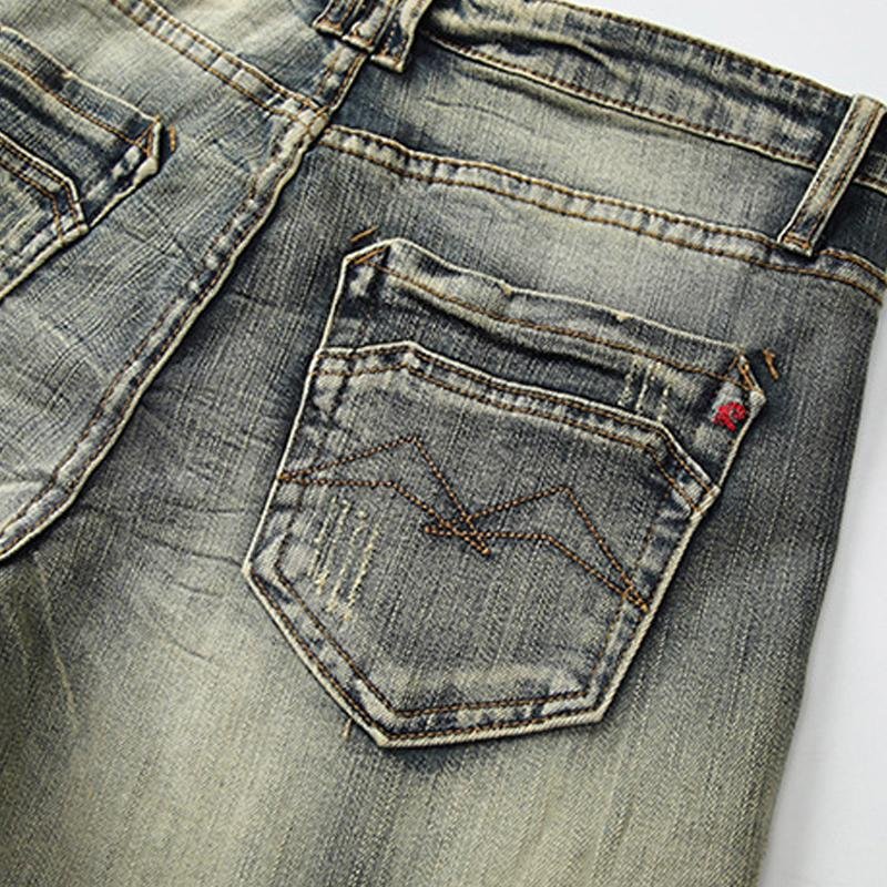 Men's Vintage Distressed Straight Jeans 66069460Y