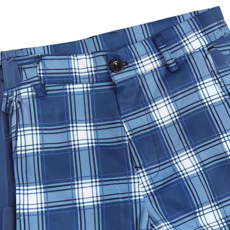 Men's Casual Plaid Print Pants 86766668Y