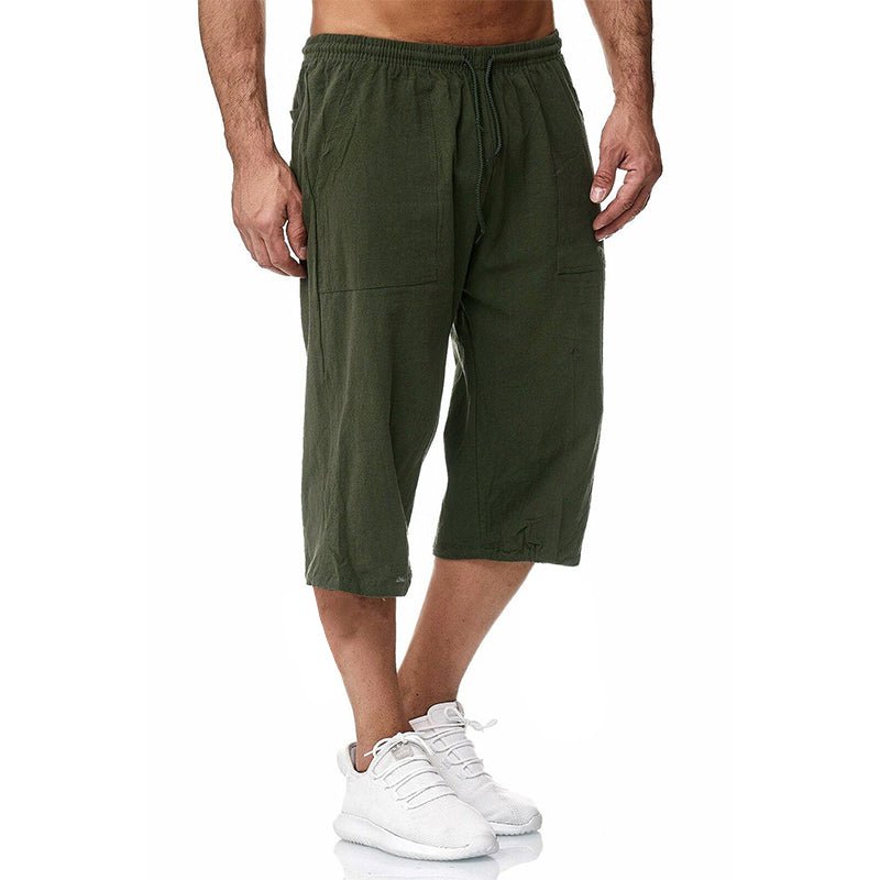 Men's Cotton Linen Casual Sports Shorts 60369648M