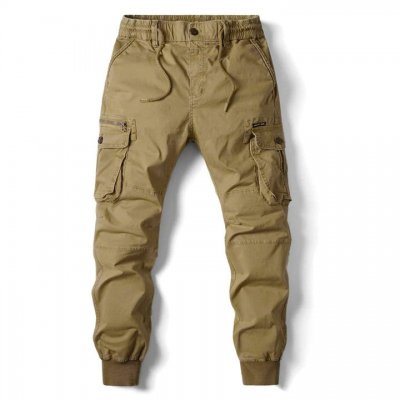 Men's Casual Elastic Waist Cargo Pants 67038863X