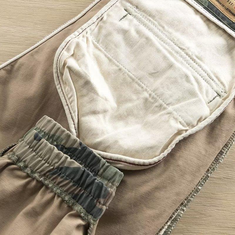 Men's Casual Camouflage Patchwork Loose Cargo Pants 90668036M