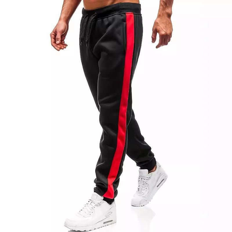 Men's Fleece Casual Side Stitching Single-strip Sports Pants 99804430X