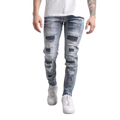 Men's Fashion Distressed Skinny Casual Jeans 86390906Z