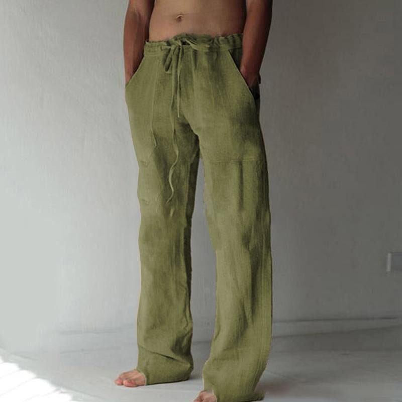 Men's Casual Solid Color Drawstring Pants 30646940Y