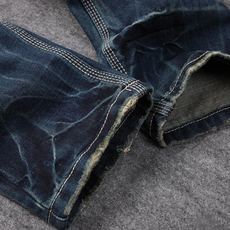 Men's Trendy Ripped Straight-leg Distressed Jeans 79480643X