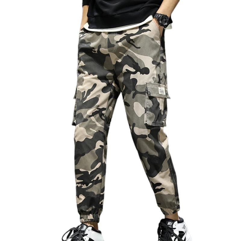 Men's Camouflage Retro Multi-Pocket Cargo Pants 06408873Y