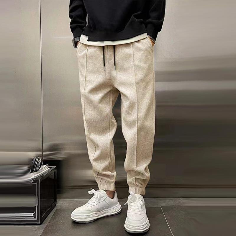 Men's Solid Loose Elastic Waist Casual Sports Pants 06497864Z