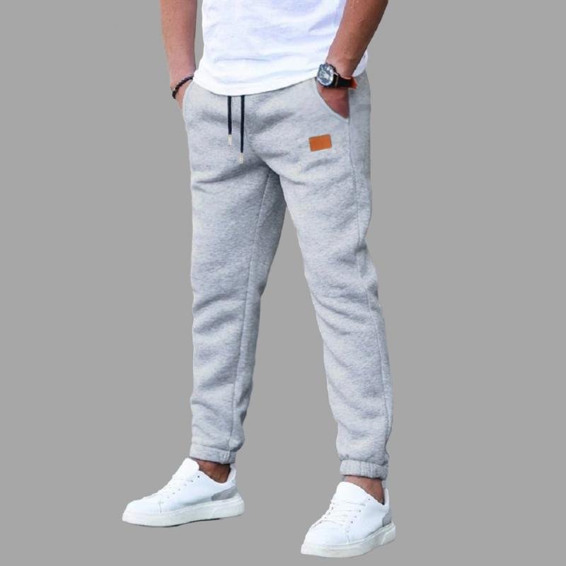 Men's Solid Color Casual Sports Loose Straight Pants 74664938Z