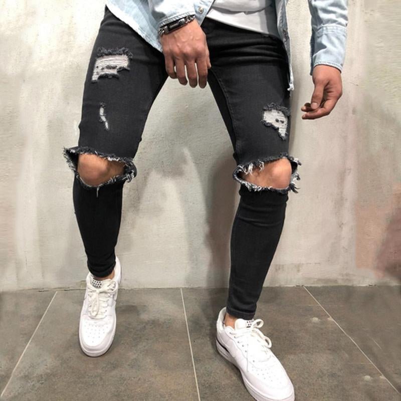 Men's Casual Ripped Jeans 64746437Y