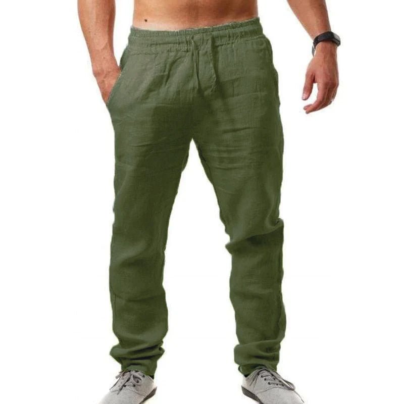 Men's Breathable Linen Loose Trousers 67949434Y