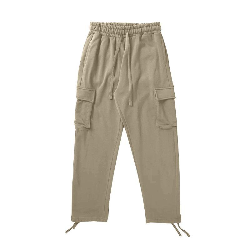 Men's Multi-Pocket Casual Drawstring Straight Trousers 36673989X