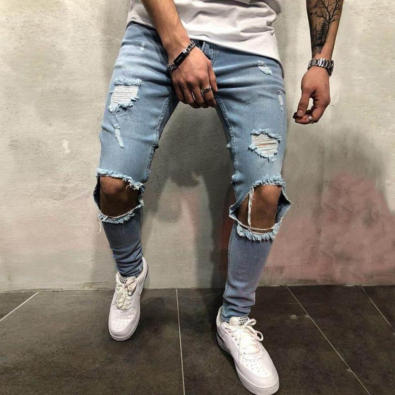 Men's Casual Ripped Jeans 64746437Y