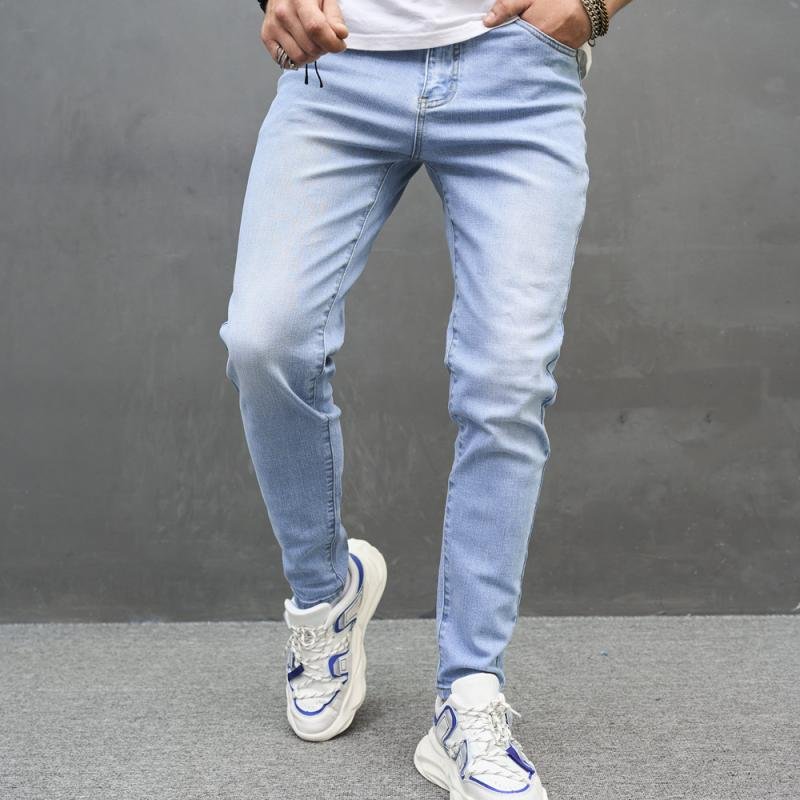 Men's Fashion Distressed Tight Cotton Jeans 98376939Z