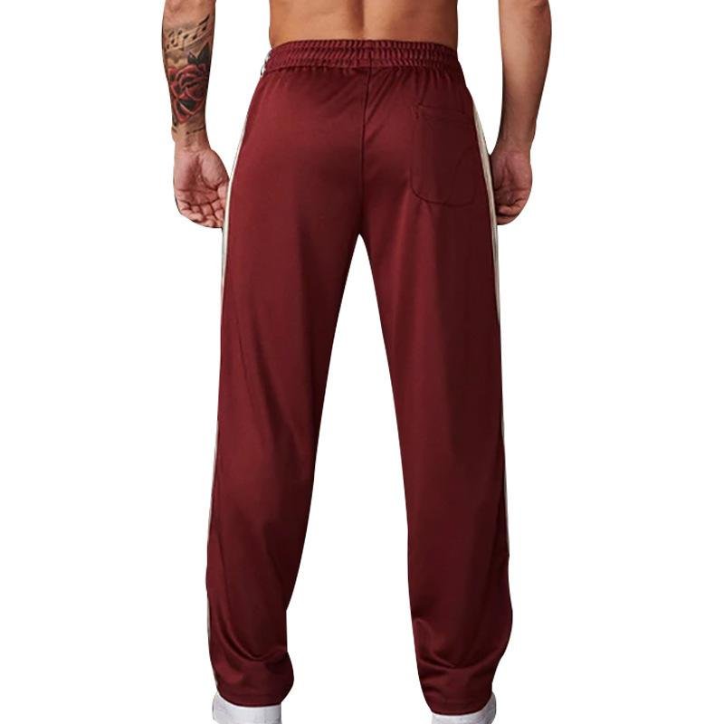 Men's Colorblock Side Elastic Waist Straight Casual Sports Pants 44788869Z