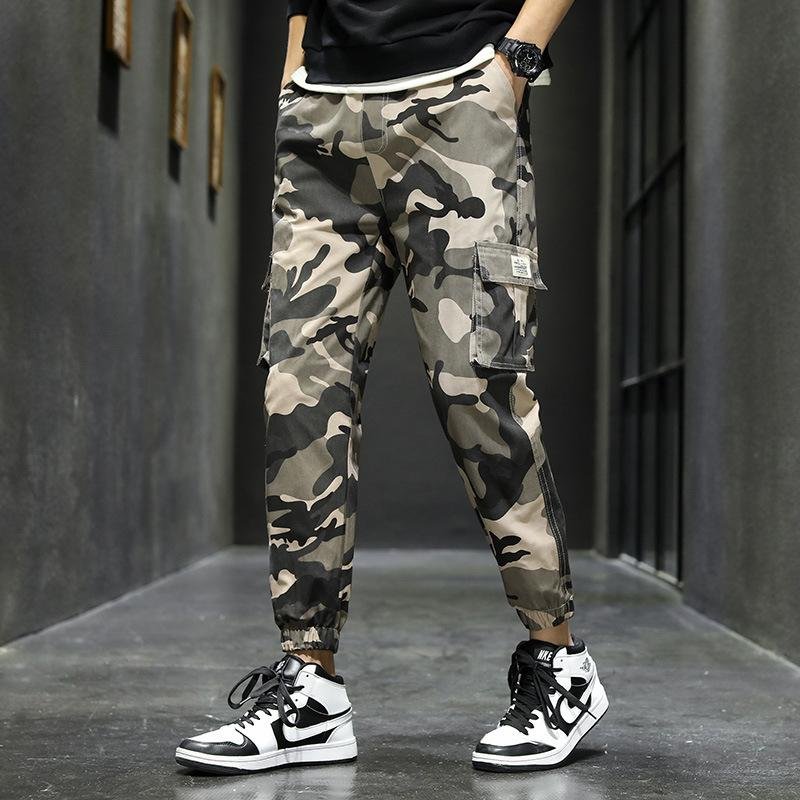 Men's Camouflage Retro Multi-Pocket Cargo Pants 06408873Y