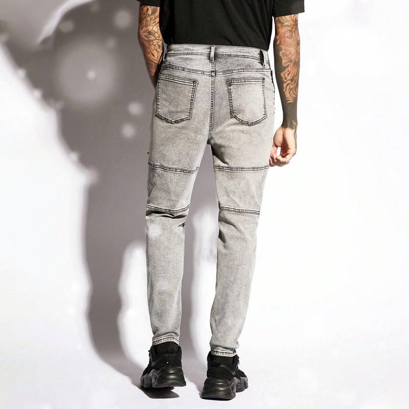 Men's Fashion Distressed Hole Patchwork Casual Jeans 46667069Z