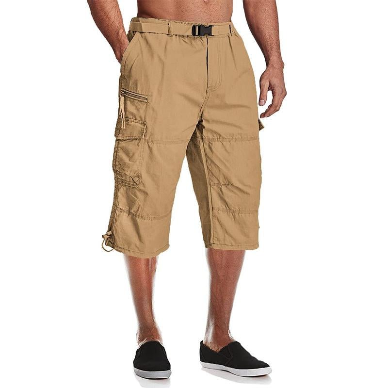 Men's Casual Multi-Pocket Cropped Cargo Pants 48444469Y