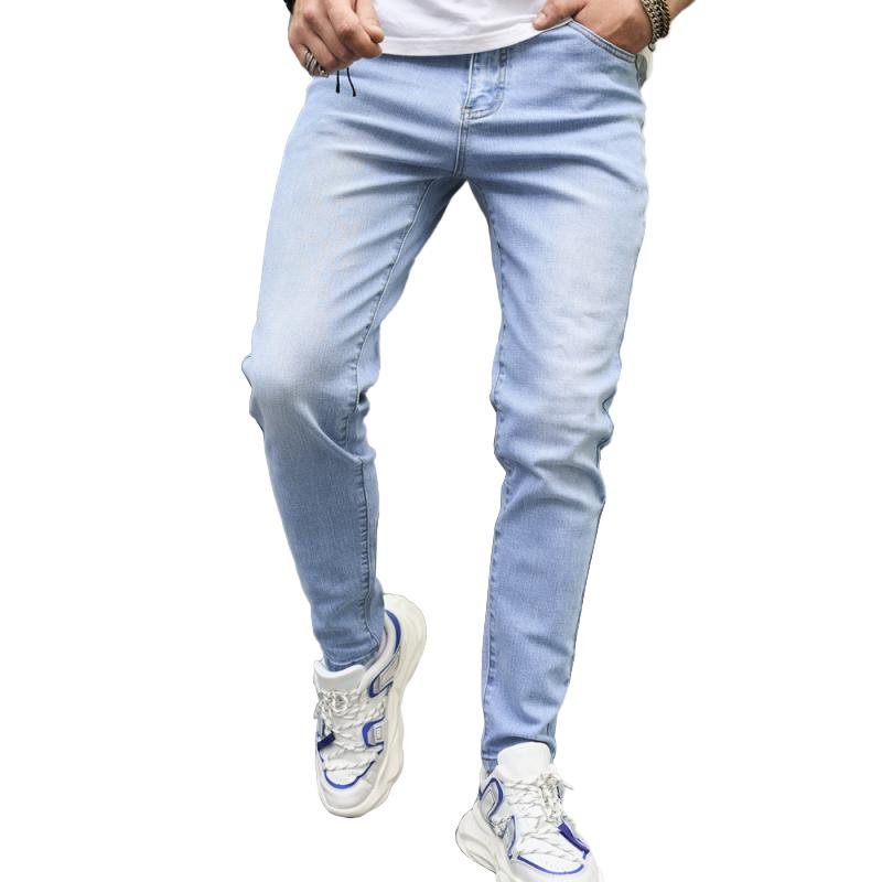 Men's Fashion Distressed Tight Cotton Jeans 98376939Z