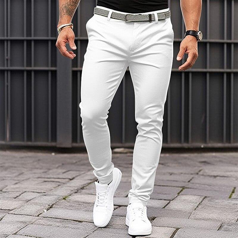 Men's Business Casual Solid Color Suit Pants 03077390Y