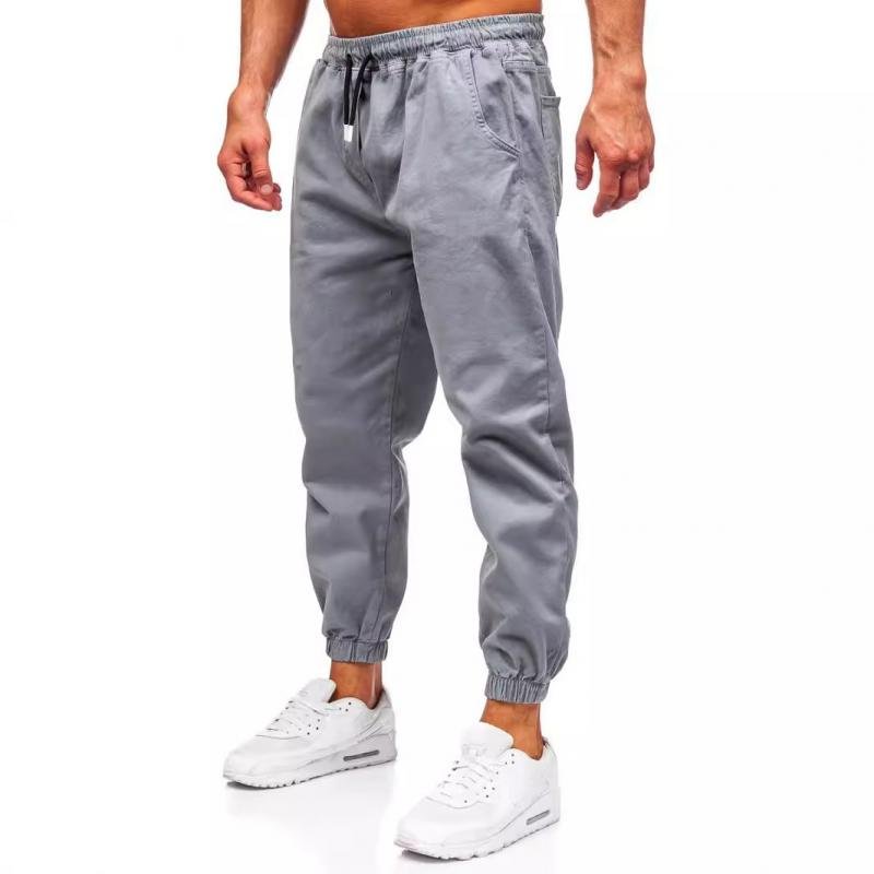 Men's Solid Color Elastic Waist Sports Pants 94664890Z