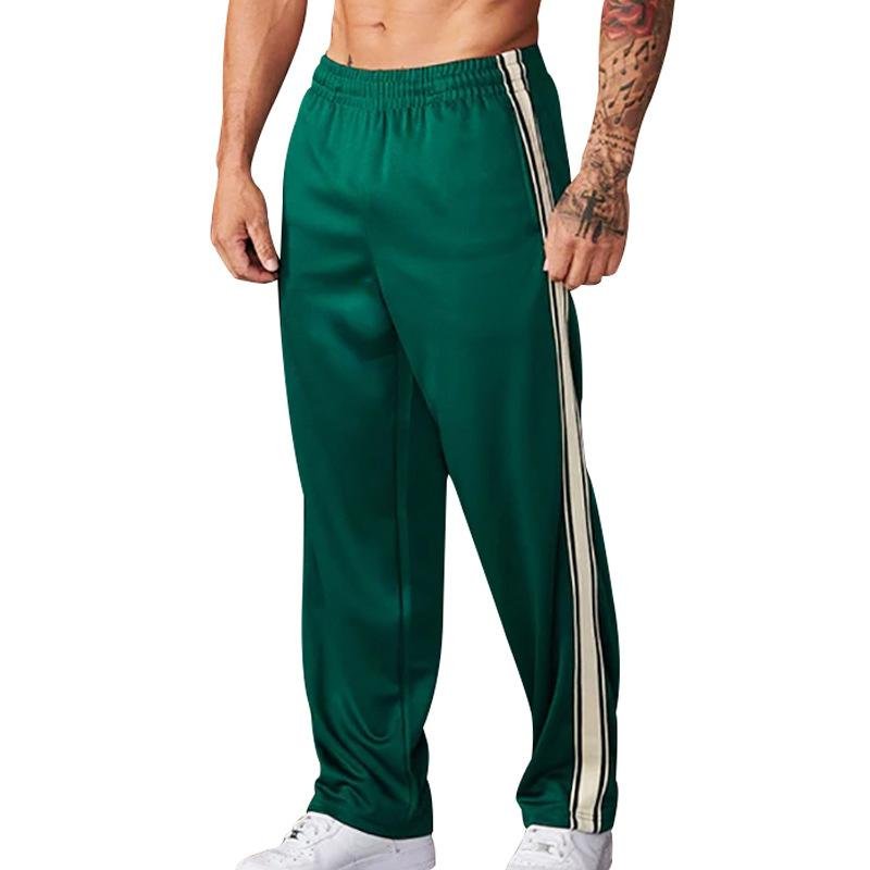 Men's Colorblock Side Elastic Waist Straight Casual Sports Pants 44788869Z