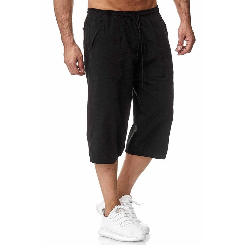 Men's Cotton Linen Casual Sports Shorts 60369648M