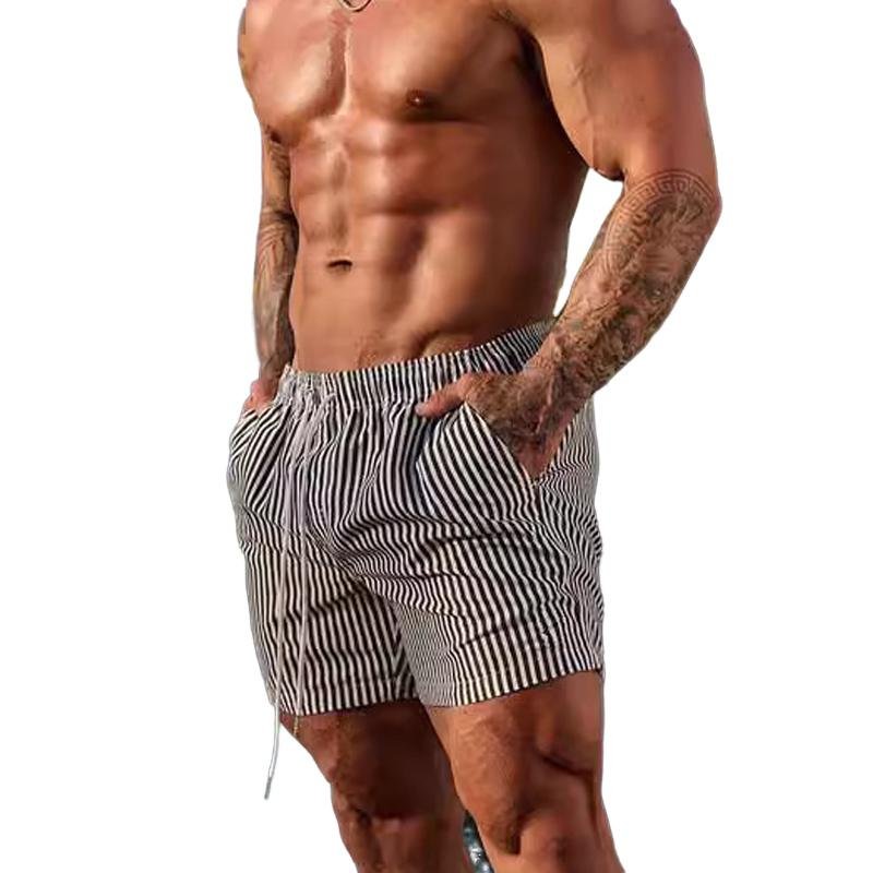 Men's Casual Sports Outdoor Striped Beach Pants 60444638X