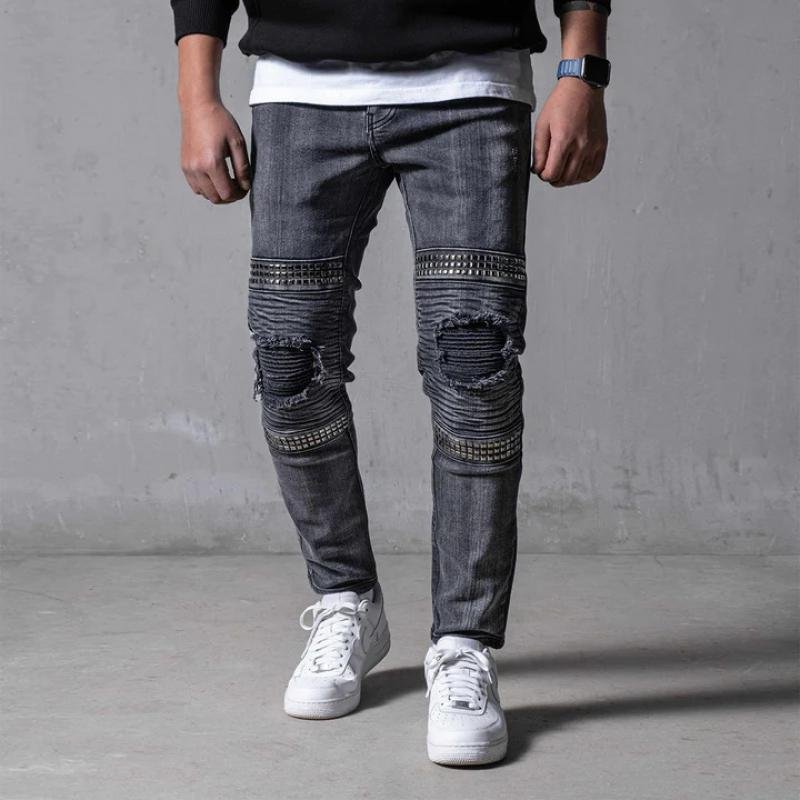 Men's Fashion Distressed Skinny Casual Jeans 49794480Z