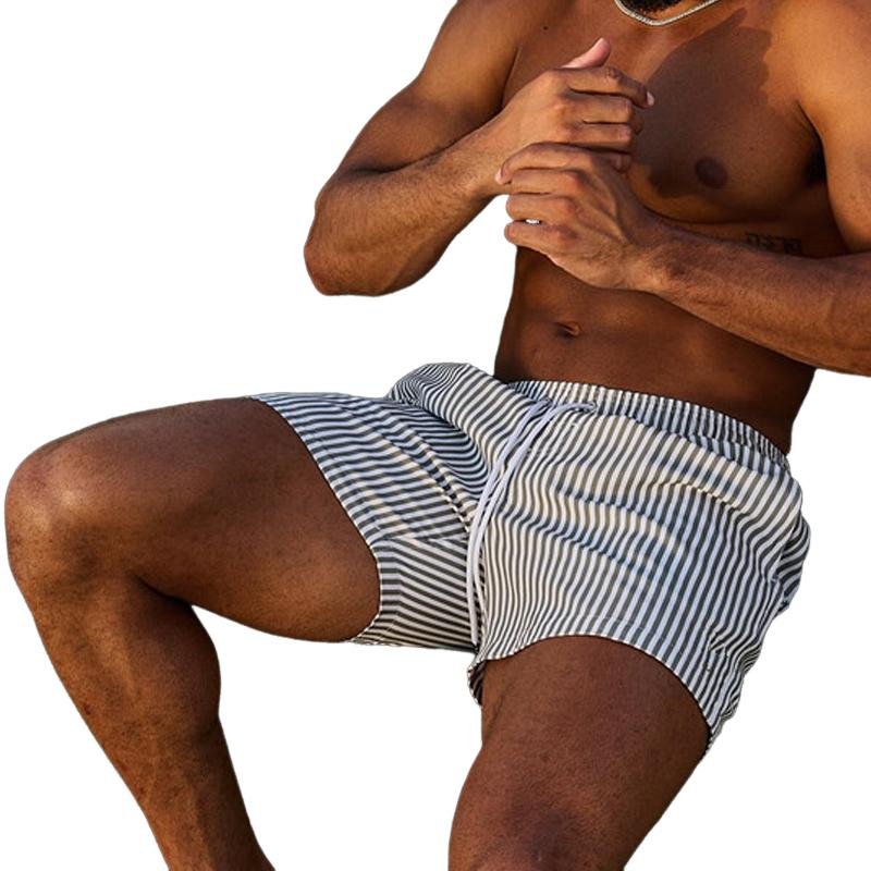 Men's Casual Sports Outdoor Striped Beach Pants 60444638X