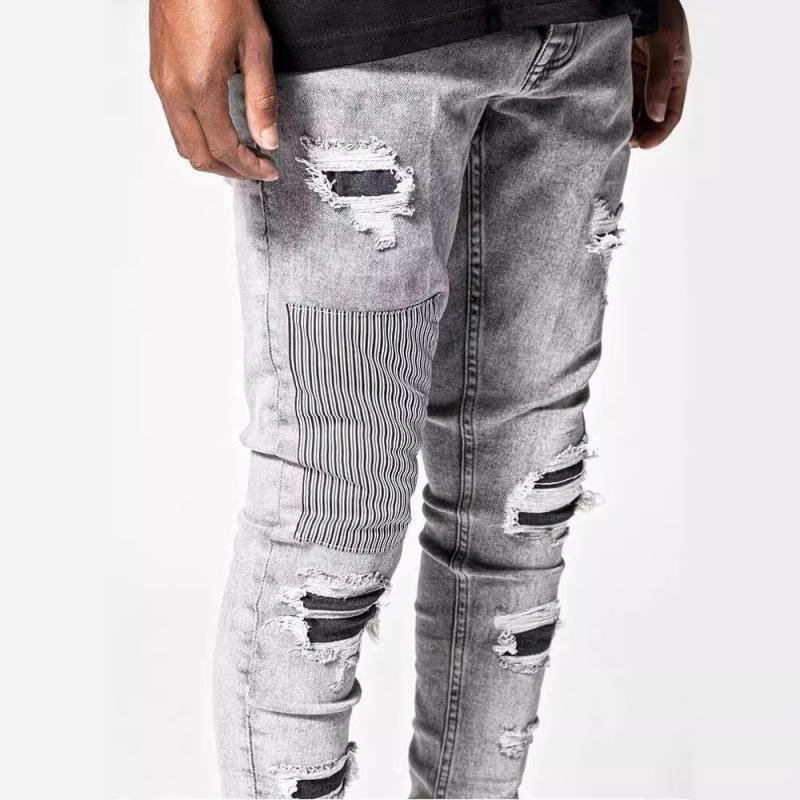 Men's Fashion Distressed Skinny Casual Jeans 64647694Z