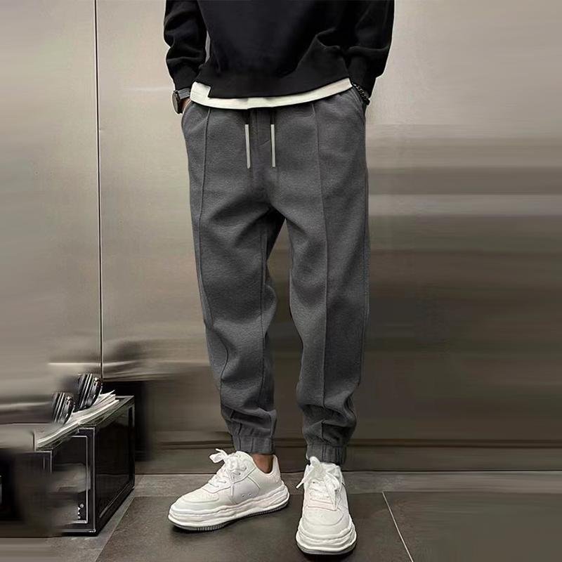 Men's Solid Loose Elastic Waist Casual Sports Pants 06497864Z