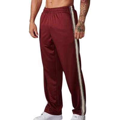 Men's Colorblock Side Elastic Waist Straight Casual Sports Pants 44788869Z