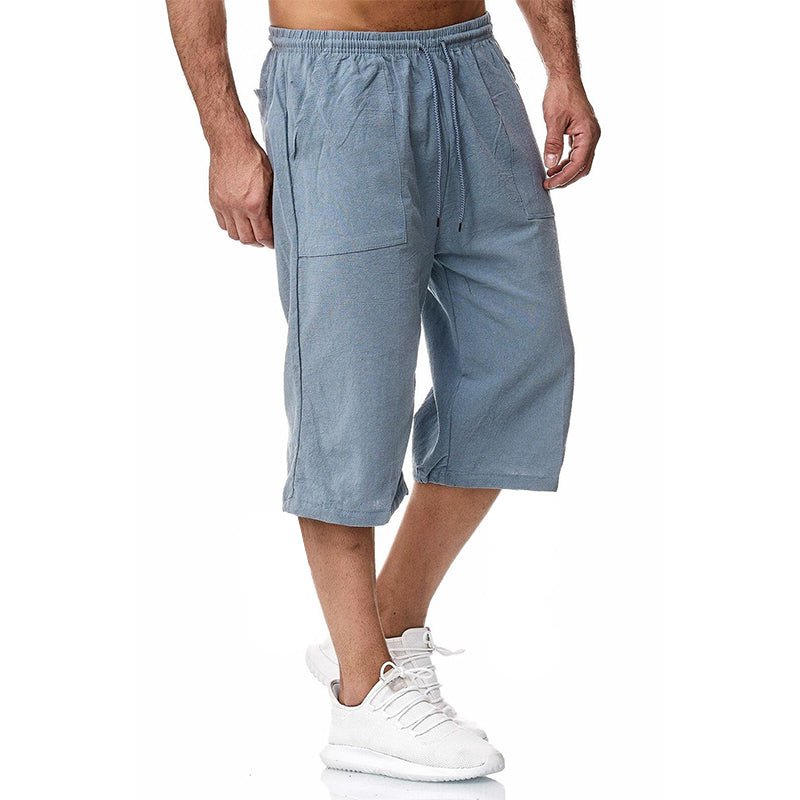 Men's Cotton Linen Casual Sports Shorts 60369648M