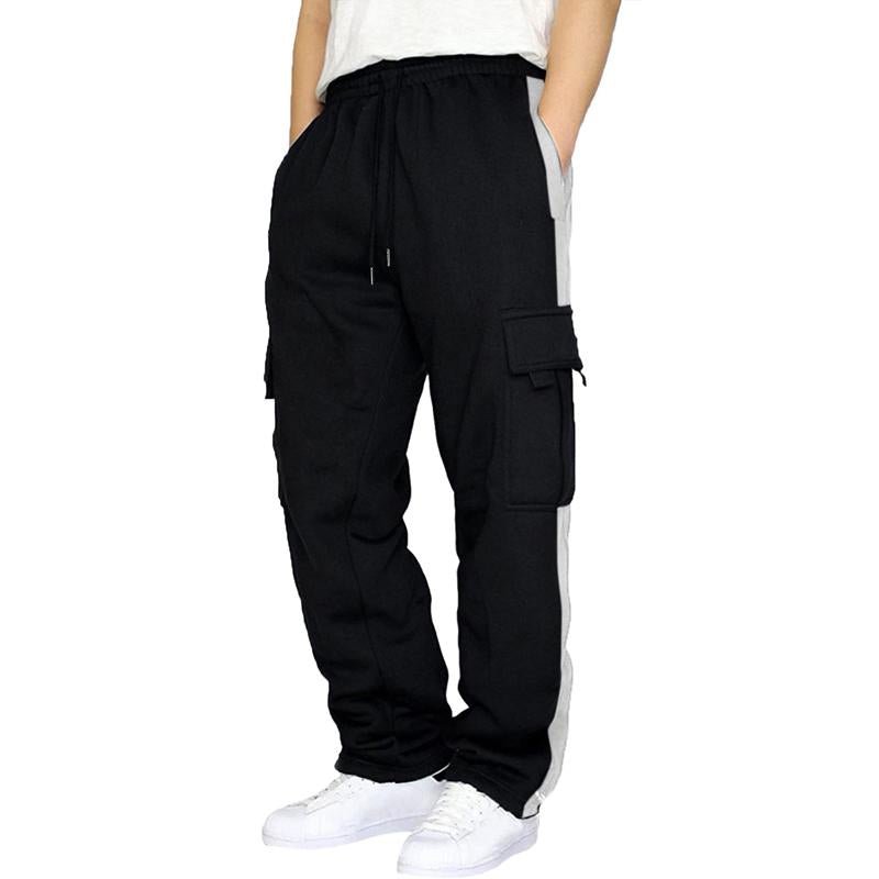 Men's Outdoor Spliced Casual Sports Straight Pants 36364499X