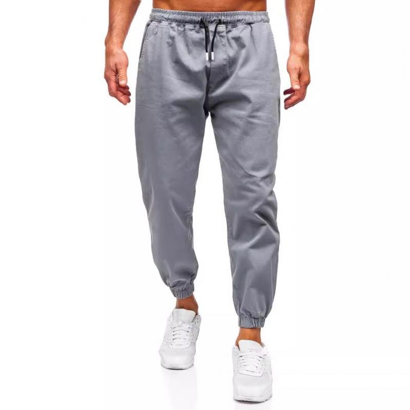 Men's Solid Color Elastic Waist Sports Pants 94664890Z