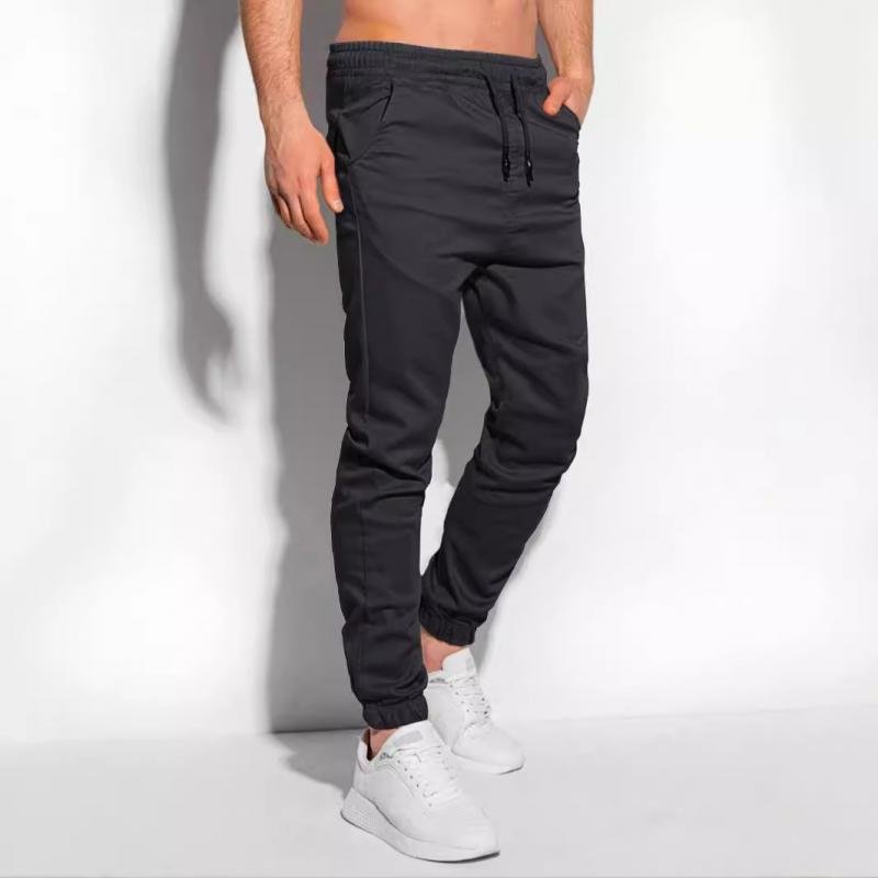 Men's Solid Color Elastic Waist Sports Pants 76366647Z