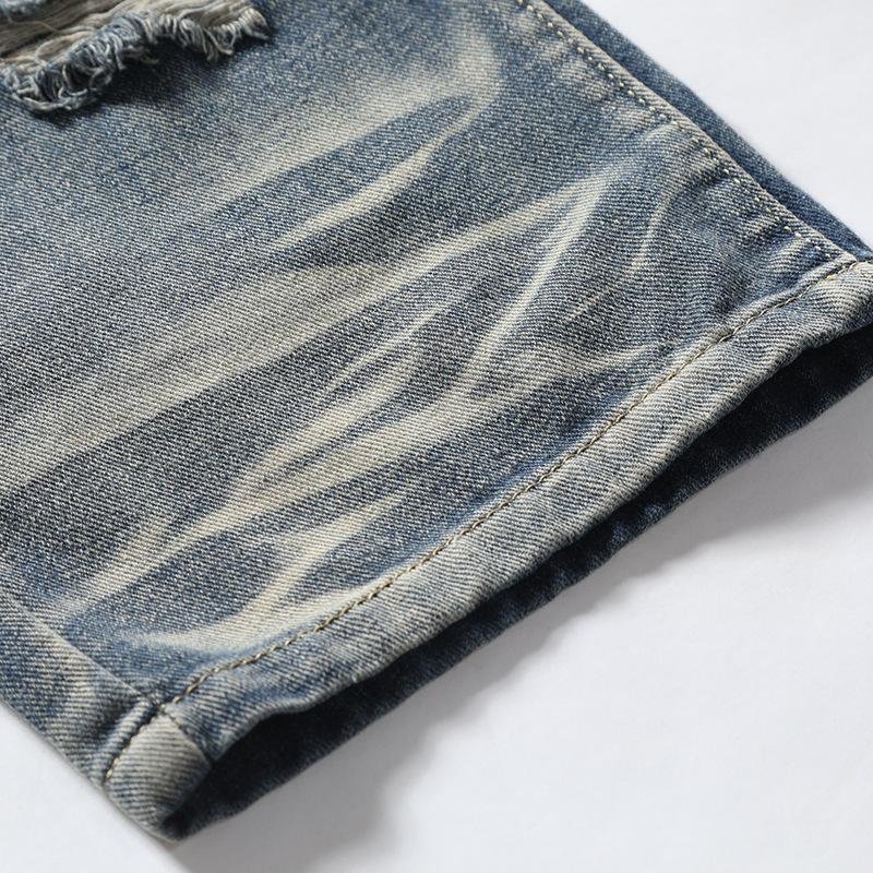Men's Vintage Ripped Mid-rise Jeans 96496349X