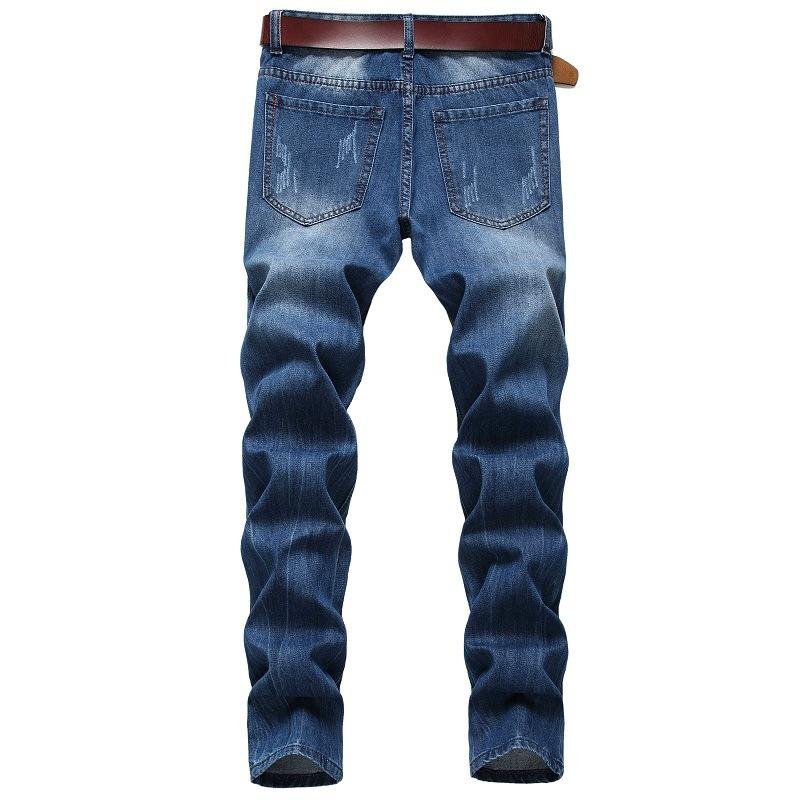 Men's Fashion Camo Patchwork Distressed Hole Slim Jeans 88866930Z