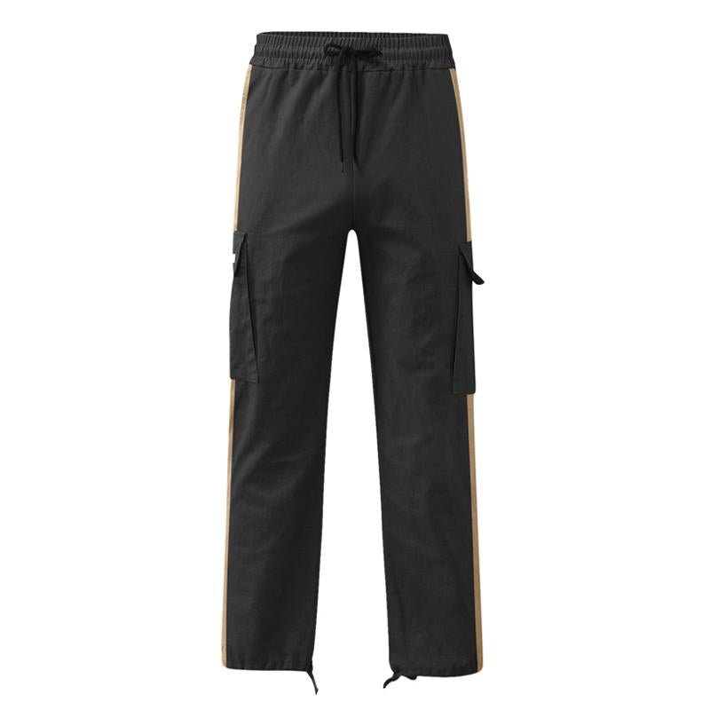Men's Drawstring Drawstring Pocket Color Block Trousers 76986966X