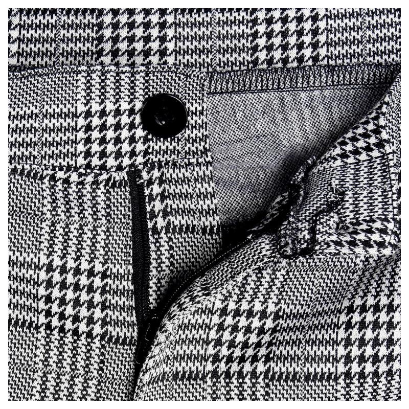 Men's Casual Plaid Stitching Pencil Trousers 86664649M