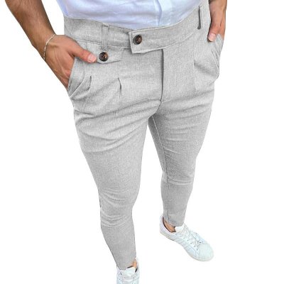 Men Casual Business Solid Color Suit Pants 84068984Y