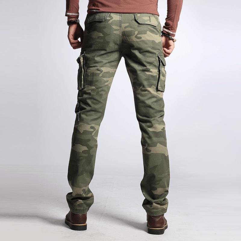 Men's Camouflage Multi-pocket Cotton Slim Cargo Pants 08647889Z