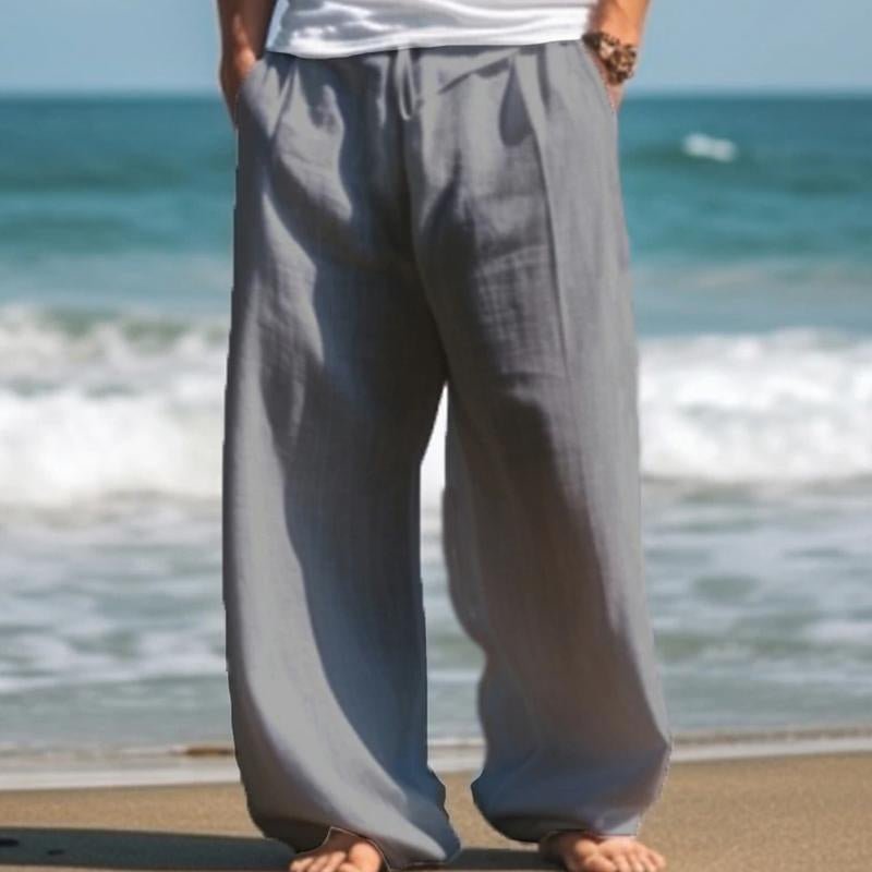 Men's Outdoor Casual Beach Solid Color Pants 67646344X